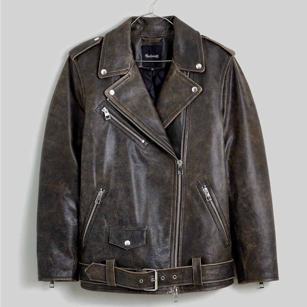 Madewell Distressed Leather
Oversized Motorcycle
Jacket